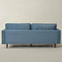 Tiziano Tufted 3-Seater Sofa – Blue Velvet Couch with Accent Pillows | Mid-Century Modern Sofa | Kinwell Furniture