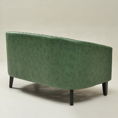 Logan Faux Leather Tufted Loveseat | Fabric Loveseat Couch | Kinwell Furniture | Modern Loveseats & Comfortable Loveseat Sofa Couches