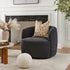 Ashlie Bouclé Swivel Barrel Chair - Cozy Swivel Chair | Swivel Armchairs | Kinwell Furniture | Living Room Swivel Chairs