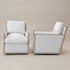 Sanford Down Swivel Armchair - Ivory Modern Swivel Chair | Swivel Accent Chairs | Kinwell Furniture | Swivel Armchairs