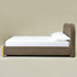 Dorothy Linen Platform Bed with Headboard – Teddy Brown Modern Upholstered Double Bed Frame | Platform Beds | Kinwell Furniture | Bedroom Bed Frame