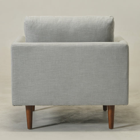 Upholstered Armchair – Gray Square Arm Accent Chair | Performance Fabric Armchair | Kinwell Furniture | Scandinavian, Timeless Design