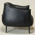 Kadar Leather Barrel Chair-Black Modern Leather Chair | Accent Chairs | Kinwell Furniture | Barrel Chairs