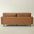 Tiziano Tufted 3-Seater Sofa – Camel Faux Leather Couch with Accent Pillows | Mid-Century Modern Sofa | Kinwell Furniture