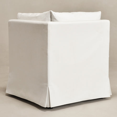 Nelly Performance Corner Banquette Chair - White Modern Corner Banquette Chair | Corner Banquette Seating | Kinwell Furniture | Modular Dining Banquette