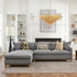 Goose Down Feathers Upholstered Sectional Sofa | Cloud Soft L-Shaped Sectional with Chaise | Down Filled Modern Sectional Couch | Comfortable Everyday Sectional Sofa | Modular L-Shape Sectional | Kinwell Furniture