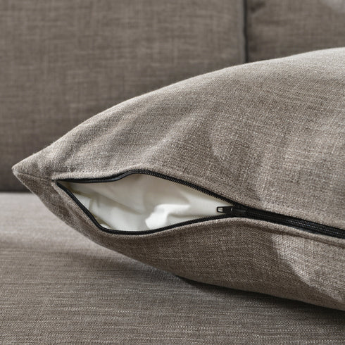 Goose Down Feathers Upholstered Sectional Sofa | Cloud Soft L-Shaped Sectional with Chaise | Down Filled Modern Sectional Couch | Comfortable Everyday Sectional Sofa | Modular L-Shape Sectional | Kinwell Furniture