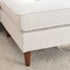 Tiziano Tufted 2-Piece Sectional Sofa – Ivory Linen Reversible Chaise Couch with Accent Pillows | Mid-Century Modern L-Shaped Sofa | Kinwell Furniture
