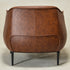 Kadar Leather Barrel Chair-Brown Modern Leather Chair | Accent Chairs | Kinwell Furniture | Barrel Chairs