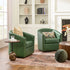 Logan Faux Leather Tufted Swivel Club Chair - Modern Swivel Chair | Swivel Accent Chairs | Kinwell Furniture | Swivel Armchairs