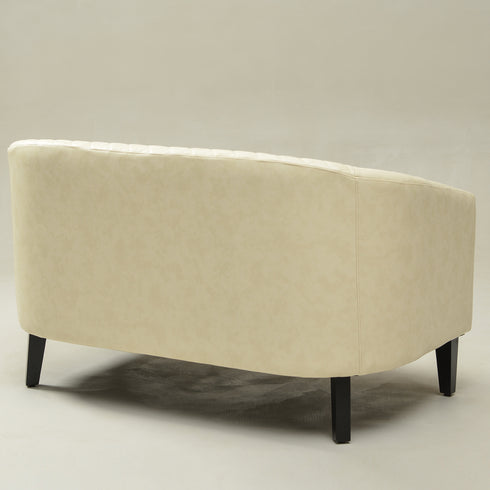 Logan Faux Leather Tufted Loveseat | Fabric Loveseat Couch | Kinwell Furniture | Modern Loveseats & Comfortable Loveseat Sofa Couches