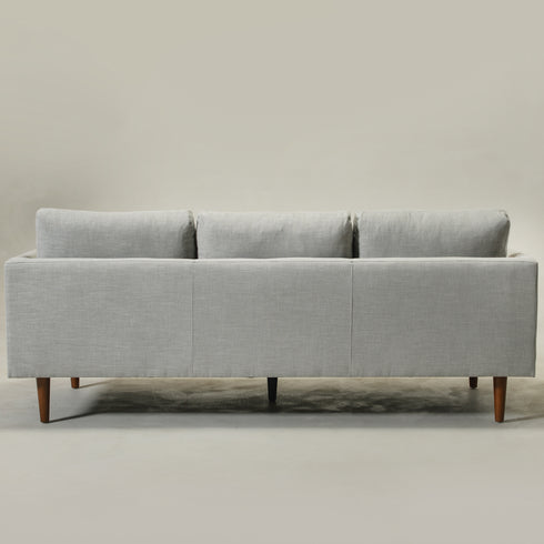 Gray Upholstered Sofa – Albert Sofa Couch | 3-Seater Sofa | Kinwell Furniture | Mid-Century Modern, Timeless Design