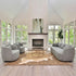 Ashlie Bouclé Loveseat |Light Gray Loveseat | Fabric Loveseat Couch | Kinwell Furniture | Modern Loveseats & Comfortable Loveseat Sofa