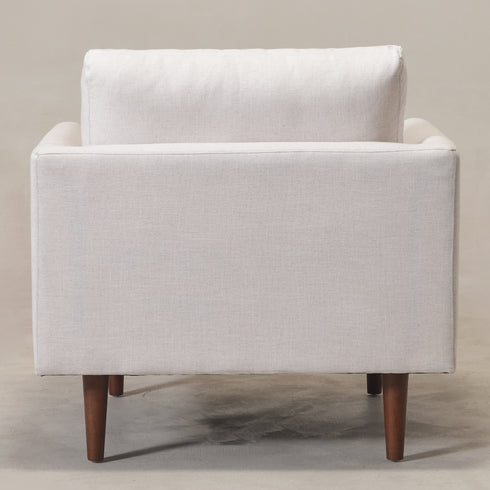 Upholstered Armchair – Ivory Square Arm Accent Chair | Performance Fabric Armchair | Kinwell Furniture | Scandinavian, Timeless Design