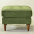 Tiziano Tufted Ottoman – Velvet Rectangular Footrest & Accent Seat | Mid-Century Upholstered Pouf | Green Ottoman