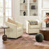 Logan Faux Leather Tufted Swivel Club Chair - Modern Swivel Chair | Swivel Accent Chairs | Kinwell Furniture | Swivel Armchairs