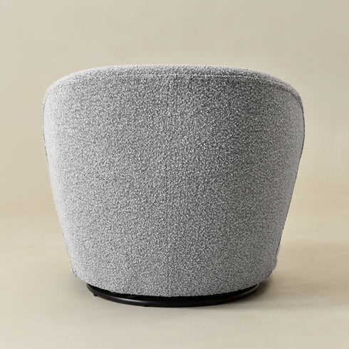 Laura Bouclé Swivel Barrel Chair - Swivel Spinning Chair | Chairs That Spin | Kinwell Furniture | Comfortable Swivel Chairs