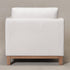 Goose Down Feathers Upholstered Armchair – Cream Square Arm Accent Chair | Plush Feather-Filled Chair | Kinwell Furniture | Cloud-Soft, Timeless Design