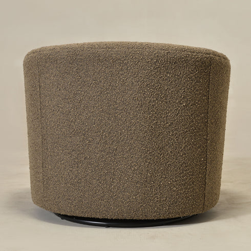 Everitte Bouclé Swivel Barrel Chair