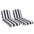 Ranu Extra Thick Outdoor Cushion Set – Black Striped Patio Chair Cushions | Outdoor Seat & Back Cushions | Weather-Resistant Outdoor Cushions | Kinwell Furniture