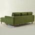 Tiziano Tufted 2-Piece Sectional Sofa – Green Velvet Reversible Chaise Couch with Accent Pillows | Mid-Century Modern L-Shaped Sofa | Kinwell Furniture