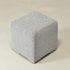 Bouclé Square Ottoman – BlackWhite Modern Footstool | Small Upholstered Ottomans | Kinwell Furniture | Minimalist Cube Poufs