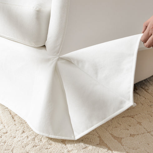 Eliza Slipcover Swivel Barrel Chair – White Swivel Armchair | Washable Slipcover Chair | Kinwell Furniture | Cozy Lounge Chair