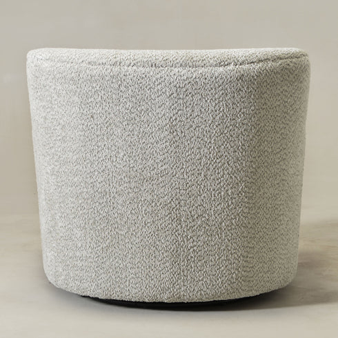 Vestie Chenille Swivel Barrel Chair - GrayGreen Modern Swivel Chair | Swivel Accent Chairs | Kinwell Furniture | Swivel Armchairs