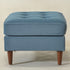 Tiziano Tufted Ottoman – Velvet Rectangular Footrest & Accent Seat | Mid-Century Upholstered Pouf | Blue Ottoman
