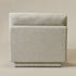 Linen Blend Down Feather Upholstered Accent Chair – Light Gray Modern Armless Slipper Chair | Plush Goose Down Filled Lounge Chair with Removable Cushions | Kinwell Furniture | Extra Wide Accent Chair