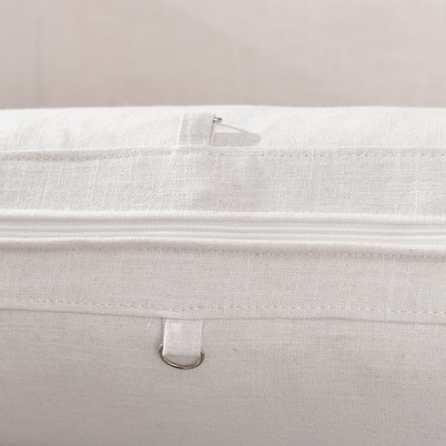 Cream Goose Down Sectional Sofa | L-Shape Down Filled Sectional with Chaise | Cream Upholstered Sectional Sofa | Modern Cream Sectional Couch | Soft Down Sectional Sofa