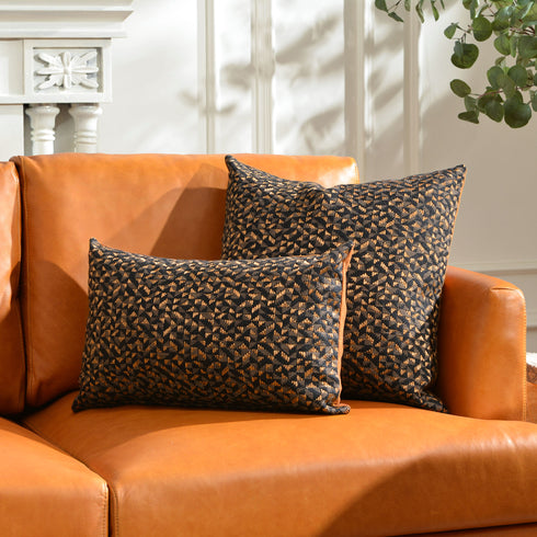Dulah Two-Tone Textured Throw Pillow