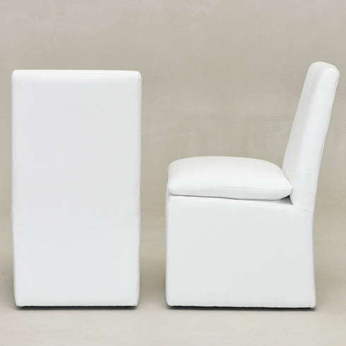 Diane Performance Dining Side Chair with Casters - Fabric Dining Chair | Dining Side Chairs | Kinwell Furniture | Upholstered Dining Chairs without Arms