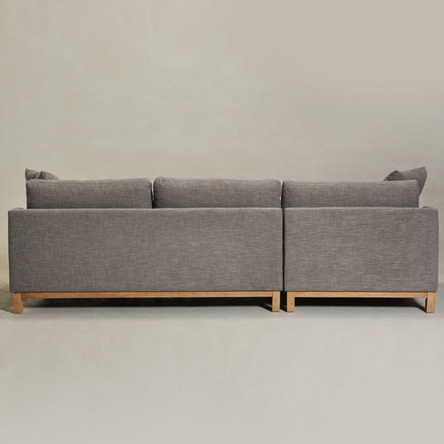 Goose Down Feathers Upholstered Sectional Sofa | Cloud Soft L-Shaped Sectional with Chaise | Down Filled Modern Sectional Couch | Comfortable Everyday Sectional Sofa | Modular L-Shape Sectional | Kinwell Furniture
