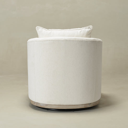 Minerva Swivel Barrel Chair - Beige Modern Swivel Chair | Swivel Accent Chairs | Kinwell Furniture | Swivel Armchairs