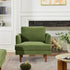 Upholstered Armchair – Green Square Arm Accent Chair | Performance Fabric Armchair | Kinwell Furniture | Scandinavian, Timeless Design