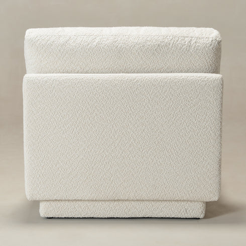 Montyne Bouclé Armless Chair - Comfortable Accent Chair | Side Chairs for Living Room | Kinwell Furniture | Oversize Accent Chairs & Large Accent Chairs