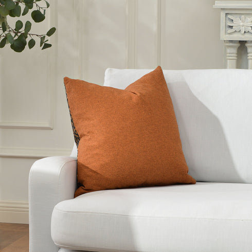 Dulah Two-Tone Textured Throw Pillow