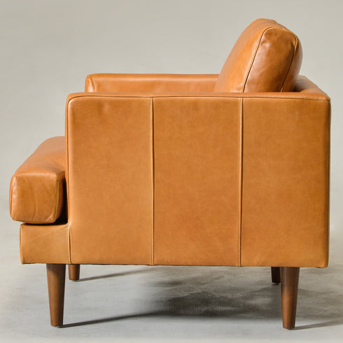 Samuel Tapered Arm Leather Chair