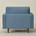 Tiziano Tufted Armchair – Blue Velvet Accent Chair with Pillows | Mid-Century Lounge Chair | Kinwell Furniture