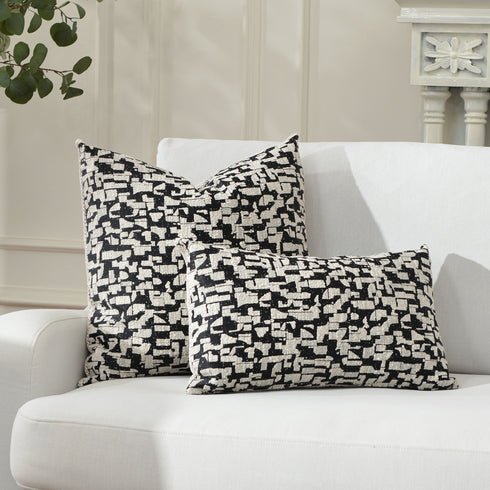 Kenneth Two-Tone Textured Throw Pillow
