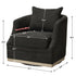 Minerva Swivel Barrel Chair - Black Modern Swivel Chair | Swivel Accent Chairs | Kinwell Furniture | Swivel Armchairs