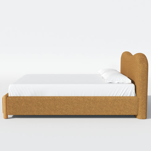 Dorothy Bed Frame with Headboard – Caramel Modern Queen Bed Frame | Platform Beds | Kinwell Furniture | Bedroom Bed Headboard