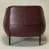 Kadar Leather Barrel Chair-Red Modern Leather Chair | Accent Chairs | Kinwell Furniture | Barrel Chairs