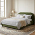 Harriet Vevlet Platform Bed with Wood Legs