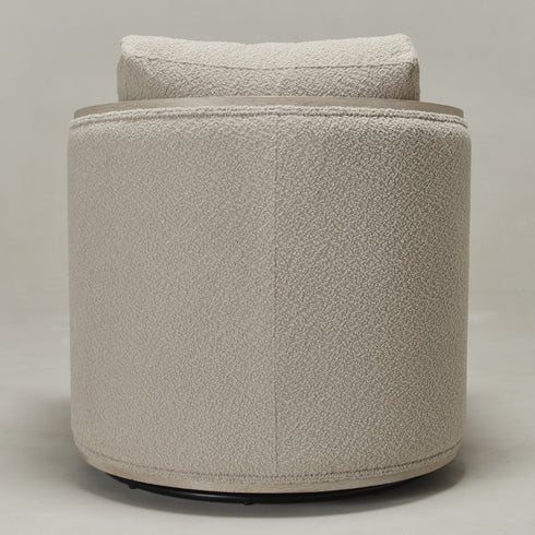 Claude Performance Linen Fabric Swivel Chair - Classic Swivel Armchair | Durable Linen Accent Chair | Kinwell Furniture | 360-Degree Swivel Chair