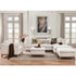 Cream Goose Down Sectional Sofa | L-Shape Down Filled Sectional with Chaise | Cream Upholstered Sectional Sofa | Modern Cream Sectional Couch | Soft Down Sectional Sofa