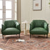 Kadar Leather Barrel Chair-Green Modern Leather Chair | Accent Chairs | Kinwell Furniture | Barrel Chairs