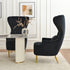 Letitia Velvet Wingback Accent Chair - Black Accent Chair | Decorative Accent Chairs | Kinwell Furniture | Modern Accent Chairs