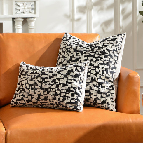 Kenneth Two-Tone Textured Throw Pillow